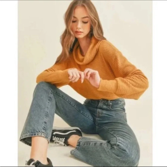 Free People Juicy Long Sleeve Cowl Neck Sweater in Canyon Moon NWT Small - Picture 2 of 10